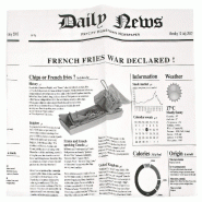 ECOLOMIQUE - 50 Pcs - Sac papier ingraissable blanc décor journal - 13 x 13 cm, ouvert 2 côtés - multicolore papier ECO8NPPAPNEWS13