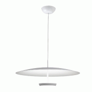 Fabas Luce Suspension Led Yuko 40 W 3200 Lm 3000 K À Intensité Variable, Structure En Métal Et Méthacrylate, Blanche - Yuko - blanc 8019282554165 Fabas Luce Suspension Led Yuko 40 W 3200 Lm 3000 K À Intensité Variable, Structure En Métal Et Méthacrylate, Blanche - Yuko - blanc 8019282554165