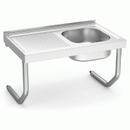 FRICOSMOS Evier suspendu 1C,EI avec boutons 800x500x450 mm. Dimensions cuve 340x370x150 mm. - inox 050418OST