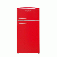 FrigeluX Réfrigérateur double-portes, 246 L net, classe énergétique D,design RETRO, rouge RFDP246RRD - rouge 3541362504180