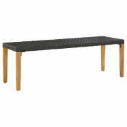 Helloshop26 - Banc de jardin meuble de patio d'extérieur terrasse 80 cm résine tressée noir 02_0011331 - noir Bois massif 3000621082727