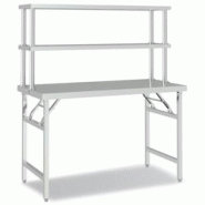 Helloshop26 - Table de travail de cuisine professionnelle avec étagère 120 x 60 x 145 cm acier inoxydable 02_0045424 - 3000220675245 Helloshop26 - Table de travail de cuisine professionnelle avec étagère 120 x 60 x 145 cm acier inoxydable 02_0045424 - 3000220675245