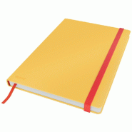 LEITZ Lot de 5 Cahier Cosy B5, 160p./80 feuilles 100 g/m², ligné, couv. Rigide jaune - jaune 44830019