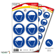 Planches de 10 panneaux adhésifs ronds diamètre 40 mm obligations - PADRPN-NV01/OCSQ Planches de 10 panneaux adhésifs ronds diamètre 40 mm obligations - PADRPN-NV01/OCSQ