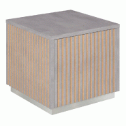 Podium 1 porte push-pull Vertigo T01 MDF naturel et béton 45x45x40cm