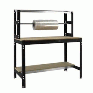 PROREGAL Table d'emballage BUFFALO | HxLxP 84x150x76cm | Capacité de charge 600kg | anthracite - gris métal PR_RS42-11 PROREGAL Table d'emballage BUFFALO | HxLxP 84x150x76cm | Capacité de charge 600kg | anthracite - gris métal PR_RS42-11