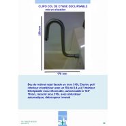 Robinet declipsable autoclavable en col de cygne inox 316l Robinet declipsable autoclavable en col de cygne inox 316l