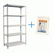 SimonRack Rayonnage métallique, 1800x900x500 mm, 5 niveaux, tablette métallique, 180 kg au point de flexion, housse incluse, Blanc - Simonclick - m�