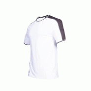 T-Shirt Manches Courtes de Travail Andy - Taille M - Blanc/Gris - Résistant et Confortable - NINE WORTHS - 1 3700584941016