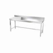 Table de travail en inox 2000 x 700 mm adossée avec renfort PREMIUM / GOLDINOX - gris inox 3701770804139 Table de travail en inox 2000 x 700 mm adossée avec renfort PREMIUM / GOLDINOX - gris inox 3701770804139