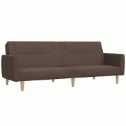 VidaXL Canapé-lit à 2 places taupe tissu Modèle Rervionel - 375791