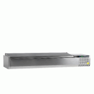 Vitrine réfrigérée GN1/4 VK33-180 S/S LID Inox L1800mm 16509 TEFCOLD