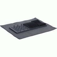WellHome - Égouttoir à Vaisselle avec tapis de séchage en microfibre de couleur grise - gris plastique polypropylène WH14613_0