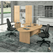 Bureau ergonomique  Idea Pano - Quadrifoglio. - 180, Noyer canaletto, Gauche_0