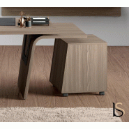 Caisson mobile pour bureau Larus - Dellarovere - Droite, Chêne_0