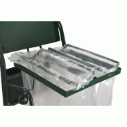 Chariot voirie avec couvercle 2 x 110L roues pneumatiques MOBISAC