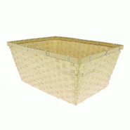 Corbeille bambou rectangulaire naturel 40x30x18 cm - par 12