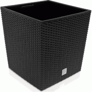 Deuba Prosperplast - Pot Rato 64 L avec insert de plantation, coloris Chocolat, 40x40x41 cm - gris plastique ZA677