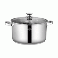 Faitout 28x16cm avec couvercle tous feux dont induction Davos Collection Acier  SH-DC28C usage non-intensif Swiss Haus - 5407011642482