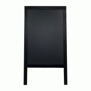 Grand panneau de trottoir Duplo noir | Securit - CU901