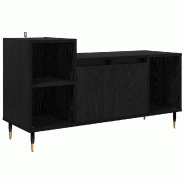 Helloshop26 - Meuble TV rectangulaire moderne espace divertissement 100 x 35 x 55 cm en bois d'ingénierie noir 02_0052777 - vert Bois massif 30002375