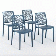 RATTATAN Set 4 Chaises en polypropylène avec fibre de verre empilables pour extérieur et jardin, bar et restaurant, cuisine design moderne - ANNA - RATTATAN Set 4 Chaises en polypropylène avec fibre de verre empilables pour extérieur et jardin, bar et restaurant, cuisine design moderne - ANNA -