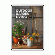 SHOWDOWN Displays Exposiciónate Cadre Clic-Clac 100 x 140 cm Coins Arrondis 32 mm KR100x140R32 - argenté aluminium KR100x140R32