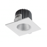 Spot luminaire encastré carré - au plafond nix ip44 led cob 8w 3000k blanc angle de 40°