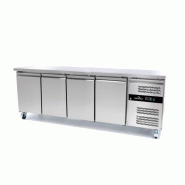 Table de congélation Tropicalisée 4 portes PREMIUM - GOLDINOX - inox 3701770829118