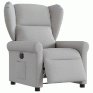 VidaXL Fauteuil inclinable électrique gris nuage tissu Modèle Armelis - 3303363
