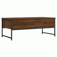 VidaXL Table basse chêne marron 101x49x39,5 cm bois d'ingénierie Modèle Nova Studio - 837741