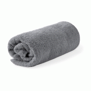 4 X serviettes en coton gris, de 100 x 50 cm chacune. - 5601316490216