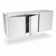 Armoire d'angle droite en acier inoxydable avec portes battantes 1075x340x660 mm - argenté FRI080820