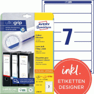 Avery Zweckform 80 étiquettes ultra-adhésives Laser blanches, format 105 x 148 mm (20 feuilles / cdt) - blanc papier L7876-20