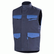 Cepovett - Gilet de travail sans manches matelassé FACITY Bleu Marine / Bleu Roi Taille XS - XS bleu 3603622184164