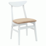 Chaises de salle à manger 2 pcs Blanc 42 x 47.5 x 81 cm Modèle Orion Élégance - 8721359374674