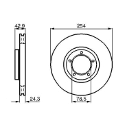 Disque de frein ventilé BOSCH 0986478160 - boîte de 2 disques - 5 trous - épaisseur 24,5 mm Disque de frein ventilé BOSCH 0986478160 - boîte de 2 disques - 5 trous - épaisseur 24,5 mm