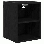 Helloshop26 - Armoire suspendue moderne rangement cuisine 30 x 29,5 x 40 cm en bois d'ingénierie chêne noir 02_0053450 - noir Bois massif 3000237957