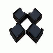 Hostelnovo del Valles Hostelnovo – Lot de 4 porte‑serviettes en carton noir + 100 serviettes noires - multicolore en carton 8436604775266