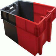 ITALCONCEPT L2G Bac Long Gerbable Et Emboitable Rouge 66L, 290 x 800 x 450mm - 3616350031174