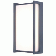 Lumisky Applique murale d'extérieur sur secteur QUBO GREY LED H22cm Aluminium Dark Grey - gris 3666162013783