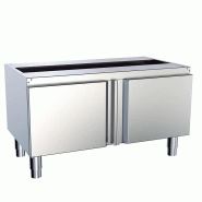 Meuble inox avec portes battantes H 600 x P 600 mm - 800_0