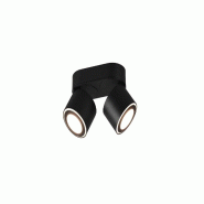 Plafonnier Led 2 spots 3000K, 450 Lm, Noir mat - Trio - Taurus - noir 4017807473674