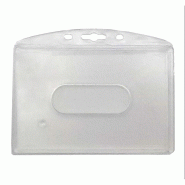 Porte-badge cristal dépoli - référence : IDS78 - Lot de 100