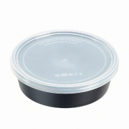 Saladier avec couvercle PP réemployable LOOP 1000ml anthracite mat - par 60