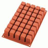 Schneider - Moule en silicone, Mini Cube, 40 x 13,5 ml - rouge silicone 115228