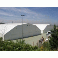 Tente de stockage fermée polygonal / structure fixe en aluminium / couverture unie en pvc