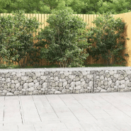 Vidaxl mur en gabion avec couvercles acier galvanisé 300 x 50 x 50 cm 143591