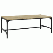 VidaXL Table basse Chêne sonoma 100x50x35 cm Bois d'ingénierie Modèle Jardin Phi Prime Plus - 819388