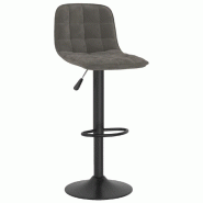 VidaXL Tabouret De Bar Gris Foncé Velours - gris 333981
